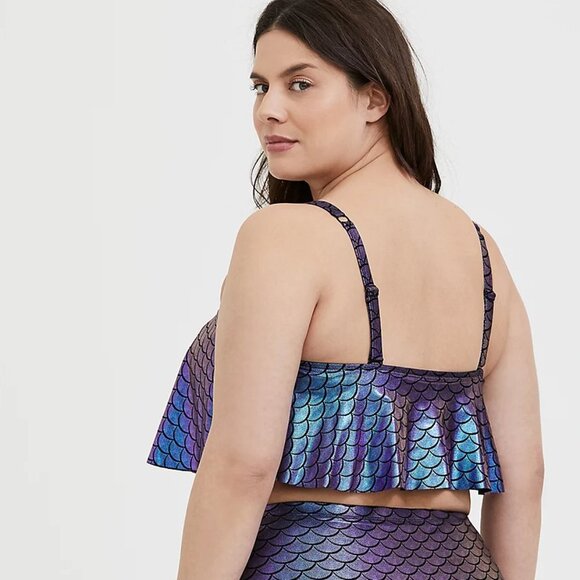🆕🧜‍♀️ 2X Purple Iridescent Mermaid Wireless Bikini Top 2X 🧜‍♀️ - Picture 4 of 5